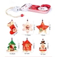thumbnail image 4 of RV 6 piezas de luces LED de Navidad árbol de Navidad decoración colgante copo de nieve luces cadena modelado luces ambientales Sailing  Electrónica, 4 of 5