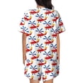 thumbnail image 3 of Lsque Cartoon Helicopter Women's Short-Sleeved Pajama Set - 2 Piece Soft and Lightweight Sleepwear Set-XX-Large, 3 of 9