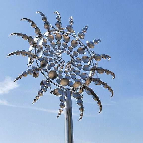 Unique and Magical Metal Windmill 3D Wind Powered Kinetic Sculpture Lawn Metal Wind Spinners Yard and Garden Decor Gift