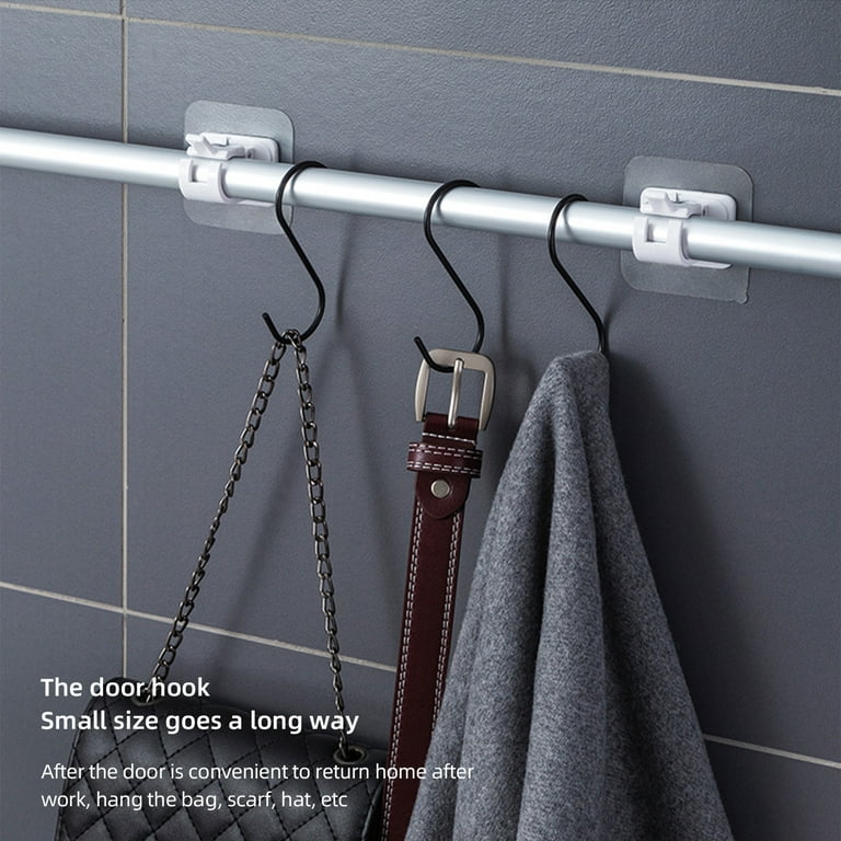 Curtain rod hat rack sale