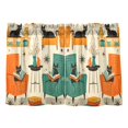 thumbnail image 7 of Yayeee Kitchen Curtains Tier Pair Light Filtering 27"x24" Rod Pocket Short Cafe Window Panel, Black Cats Reading, 7 of 7