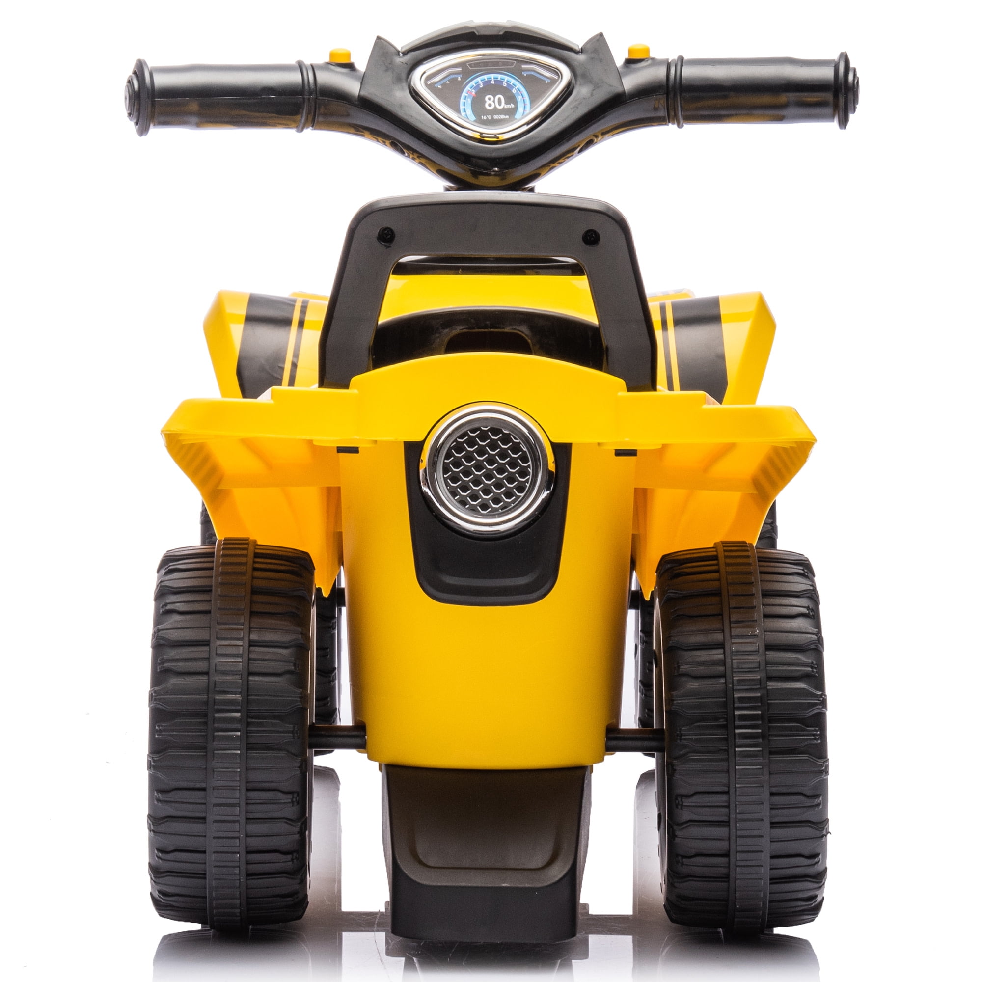 Tonka: Quad Push Car - Yellow - Foot-To-Floor Ride-On Toy, 4 Wheeled ATV Vehicle, Reastic Engine Sound, Walker Handle, Licensed, Toddlers & Kids 12mo+