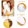 thumbnail image 3 of Juguete de peluche de pato de plátano, adorables muñecas de peluche de pato de plátano, almohada de felpa para niños y niñas, regalo de decoración del hogar (19.68 pulgadas) (blanco) brillar Juguete, 3 of 5