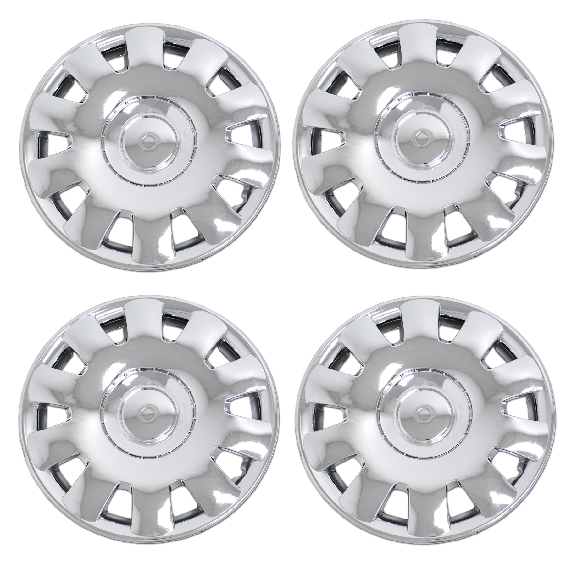TuningPros WSC3032C15 Set of 4 Chrome Finish Hubcaps 15" Hub Caps