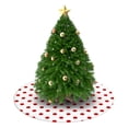 thumbnail image 3 of 36 Inch Christmas Tree Skirt – Velvet Plush Tree Mat, Soft Thickened Polyester with Red Ties, Single-Sided Printing, Available in 30in/36in/48in, Perfect for Holiday Xmas Tree Decoration, 3 of 7