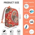 thumbnail image 5 of Stylish Bohemian Paisley College Backpack, Durable School Bookbag with Laptop Sleeve, Large Capacity Daypack for Students, Perfect Gift Idea for Women and Teens, 5 of 5