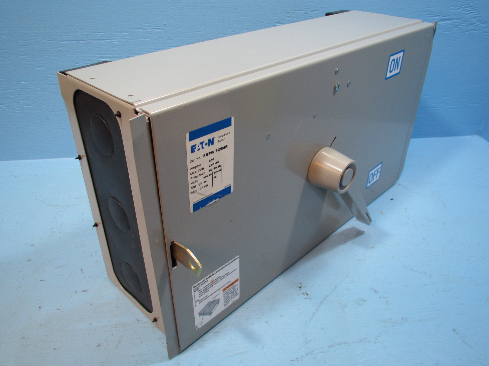 NEW Eaton 400 A FDPW325MR Fusible Panel Switch 240V FDPW325 MR Cutler