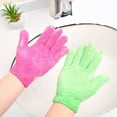 thumbnail image 5 of 6PCS Exfoliating Shower Gloves - 100% Nylon, Foam Bath Resistant Body Massage Cleaning Loofah, Set of 20 Gloves in Assorted Colors for Gentle Exfoliation and Skin Revitalization Pink, 5 of 5