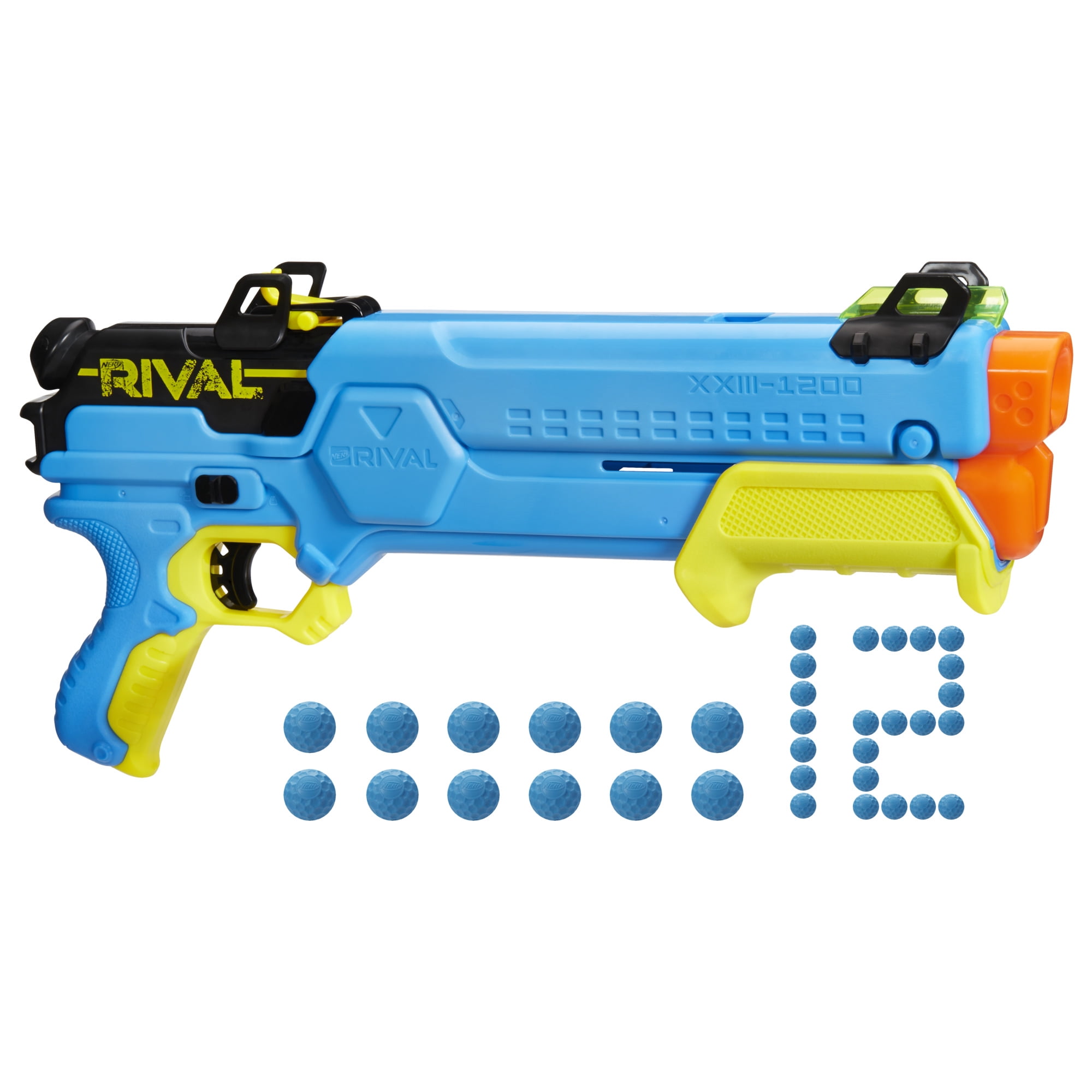 Nerf Rival Forerunner XXIII-1200 Nerf Blaster, 12 Round Capacity, 12 Nerf Rival Accu-Rounds, Adjustable Sight