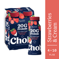 thumbnail image 2 of Chobani 20G Protein Low-Fat Greek Yogurt Drink, Strawberries and Cream 10 fl oz Bottle, 4 Pack, 2 of 10