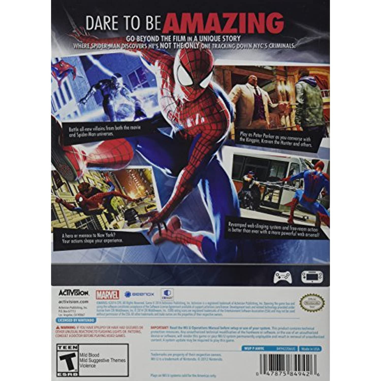 escotilla Charlotte Bronte pureza The Amazing Spider-Man 2 - Wii U - Walmart.com