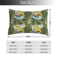 thumbnail image 2 of Honeii Surfing Dinosaur Print Pillow Cases,Plush Throw Pillow Covers,Decorative Pillowcase for Sofa, Couch, Living Room-16"x24", 2 of 6