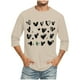 thumbnail image 1 of Blusas y camisas de manga larga con cuello redondo para hombre, blusa informal con cuello redondo y manga corta, blusa estampada de poliéster para hombre., 1 of 3