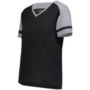 Augusta Sportswear 2914.92T.XXS Ladies Fanatic 2.0 T-Shirt, Black & Grey Heather - 2XS
