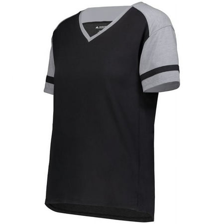 Augusta Sportswear 2914.92T.XXS Ladies Fanatic 2.0 T-Shirt, Black & Grey Heather - 2XS