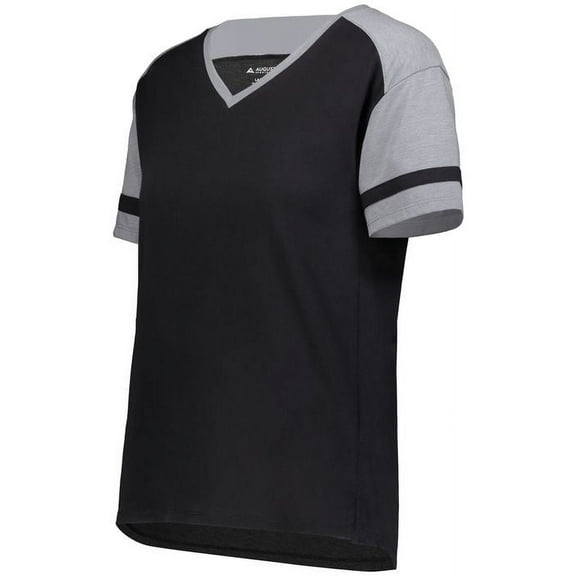 Augusta Sportswear 2914.92T.XXS Ladies Fanatic 2.0 T-Shirt, Black & Grey Heather - 2XS