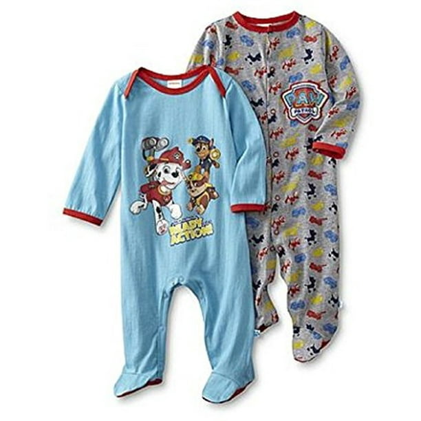 Nickelodeon Paw Patrol Baby toddler 2 Pack Footed Blanket Sleeper