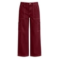 thumbnail image 3 of Tsivenald Womens Cargo Jeans High Waist Multi Utility Pockets Loose Straight Leg Classic Denim Workwear Trousers, 3 of 8