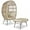 Beige, variant on Emorefun Oversized Egg Chair with Stand, Round Wicker Chair W/Ottoman & Thick Cushion for Indoor Outdoor Patio Porch Backyard, Gray