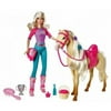 Barbie and Tawny Doll & Horse Set with Brush, Riding Hat, and Saddle