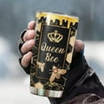 thumbnail image 4 of Personalized Queen Bee Tumbler Cup With Lid 20oz 30oz Custom Name Double Wall Vacuum Stainless Steel Travel Coffee Mug Novelty Jewelry Style Insulated Birthday Gift For Girls Women, 4 of 6