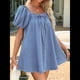thumbnail image 5 of Vestido para Mujer, Corta Abullonada, Escote Cuadrado, Mono Vaquero con Bolsillos. Azul M, 5 of 7