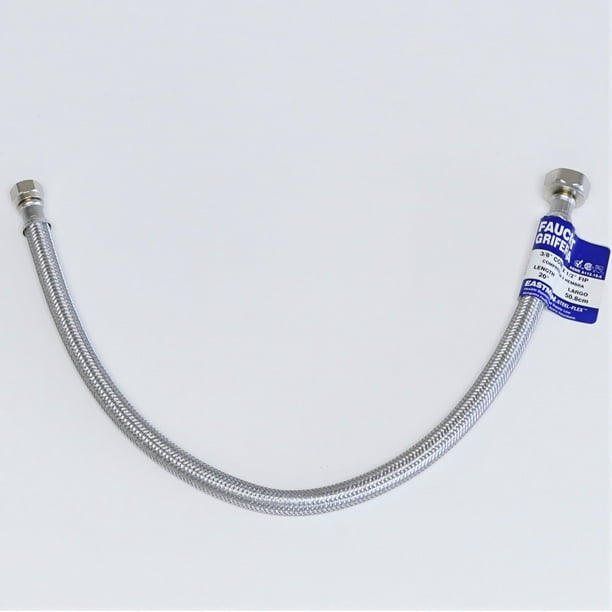 48005 20" Faucet Connector Water Supply Line 1/2 FIP x 3/8 compression