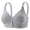 Gray, variant on SELONE Wireless Bras for Women Plus Size T Shirt Bra Front Closure Push Up Bralette Breathable Daily Wear Black 42