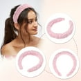 thumbnail image 3 of Unique Bargains Fluffy Fuzzy Headband Solid Color Hair Band for Women Soft Lambswool Hairband Pink, 3 of 7
