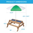 thumbnail image 3 of Best Choice Products Kids 3-in-1 Outdoor Sand and Water Activity Picnic Table with Umbrella - Green, 3 of 9