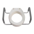thumbnail image 2 of Drive Medical Premium Plastic Raised Toilet Seat with Arms, White,  3.5" Height, for Standard Non-Elongated Toilets, weight up to 300 lbs, 2 of 3