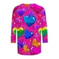 thumbnail image 5 of Vetsdori Plus Size Shirts for Women Valentine Summer Blouses 3/4 Sleeve Graphic Gifts for Girlfriend Casual,Crew Neck Ladies Tops Cute, 5 of 6
