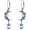 Aqua Blue, variant on 925 Sterling Silver Vintage Retro Oxidized Moon Crescent Dangle Drop Leverback Earrings with 12 Months Birthstone Jewelry Gifts for Women Her