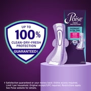 Poise Overnight Ultra Thin Incontinence Pads with Wings, 8 Drop Extra Absorbent, 60 Count