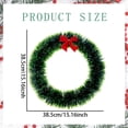 thumbnail image 3 of Clearance Under $1.26 Artificial Christmas Wreath With Bowknot For Front Door, 3 of 4
