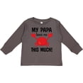 thumbnail image 3 of Inktastic My Papa Loves Me Boys or Girls Long Sleeve Toddler T-Shirt, 3 of 5