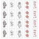 thumbnail image 1 of 20 piezas de tatuajes temporales para mujeres arte corporal brazo tatuaje pegatinas adultos tatuaje chica Sexy, 1 of 7