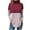 Red2, variant on Jalioing Women's Long Sleeve Pullover Tee Striped Turtle Neck Oversized T Shirt Spring Trendy Tunic Tops