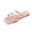 Pink, variant on Women's Strappy Slip on Open Toe Slide Sandals Squared Slippers Flat Sandals Pink 9.5