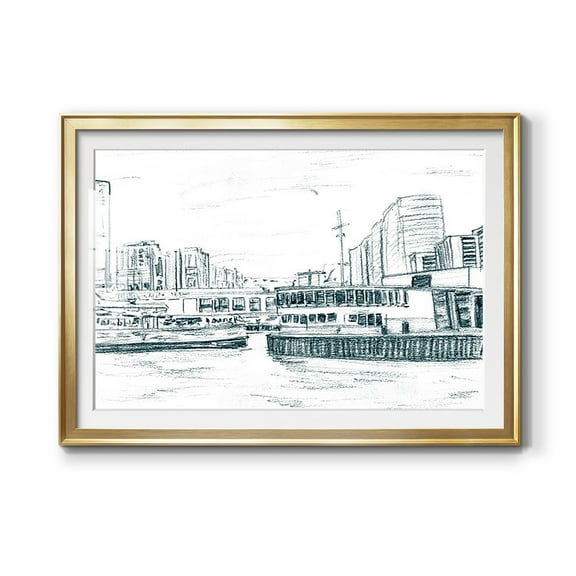 Ferryboats III Premium Framed Print - Ready to Hang