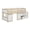 Cream White, variant on Tcbosik Low Loft Bed with Stairs, Twin Size Loft Bed Frame with Storage Drawer and Open Shelves, Wood Slats Support, Easy Assembly, Gray