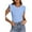 Light Blue, variant on PRETTYGARDEN Womens Summer Crew Neck T Shirts Trendy Ruffle Sleeve Slim Fit Knit Going Out Tops Casual Spring Clothes