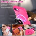 thumbnail image 4 of CASEFIV for iPhone 16e Case,with Magnetic Invisible Stand [Military Drop Protection] [Compatible with MagSafe] Shockproof Slim Translucent Anti-Slip,Rose Red, 4 of 8