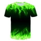 thumbnail image 2 of 2021 Flame Boy's kids T-shirt moda de verano de manga corta para niñas 3D cuello redondo tops Color elemento camisa de moda para niños T-shirt9T Gao Jinjia LED, 2 of 2
