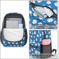 thumbnail image 4 of Baseballs Only Blue Pattern 17" School Backpacks for Teens,Waterproof Oxford Fabric,S-Shape Padded Straps for School,Travel,Hiking,Camping, 4 of 6
