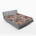 thumbnail image 2 of Ambesonne Flowers Boho Fitted Sheet, Dreamy Rose Springtime, Full Size, Burnt Sienna Rose, 2 of 5