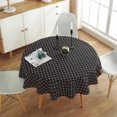 thumbnail image 4 of Nappe Ronde Lavable en Lin, Nappe Géométrique, Housse de Table, Décoration, 4 of 9