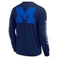 thumbnail image 3 of Men's Fanatics Navy Michigan Wolverines Strive Long Sleeve T-Shirt, 3 of 3