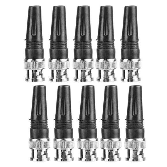 Safer And High Efficiency, Camera Video Cable Connector, 10Pcs BNC Male Connector, For Camera Residential