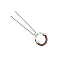 thumbnail image 4 of Circles Pendant Amber Splicing Long Necklace Lightweight Comfortable Clavicle Chain Jewelry for Daily Party Wear, 4 of 8